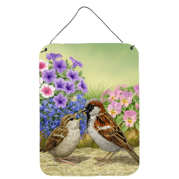 Carolines Treasures ASA2112DS1216 House Sparrows Wall or Door Hanging Prints 12WX16H multicolor