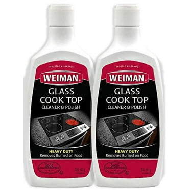 Weiman Glass Cook Top Cleaner and Polish - 20 Ounce (2 Pack) Heavy Duty Non-Scratch Glass Ceramic Safe Non-Abrasive Stovetop Cooktop Cleaner