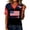 Black, variant on Womens USA Soccer Shirt Fashion Soccer Jersey Game Day V Neck Raglan Shirts Graphic Tee Short Sleeve Tops, Red XXL