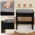 thumbnail image 6 of USIKEY Large Vanity Set with 10 LED Lights for Bedroom, Makeup Table with 3-Drawer Chest, Cushioned Stool, BlackYSZT030HD, 6 of 9