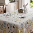 thumbnail image 3 of Easter Colorful Watercolor Rabbits Cute Bunny Tablecloth Rectangle Washable Table Covers for Spring Indoor Outdoor Dining Table Home Party Decorations 60x84 Inch, 3 of 5