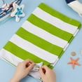 thumbnail image 4 of 1pcs Beach Sling Chair Replacement Canvas Yellow Green and White Stripes Chair Cloth 435 * 1165mm Chair Fabric Reclining Sling Replacement for Sunbathing Garden Courtyard DIY, 4 of 6