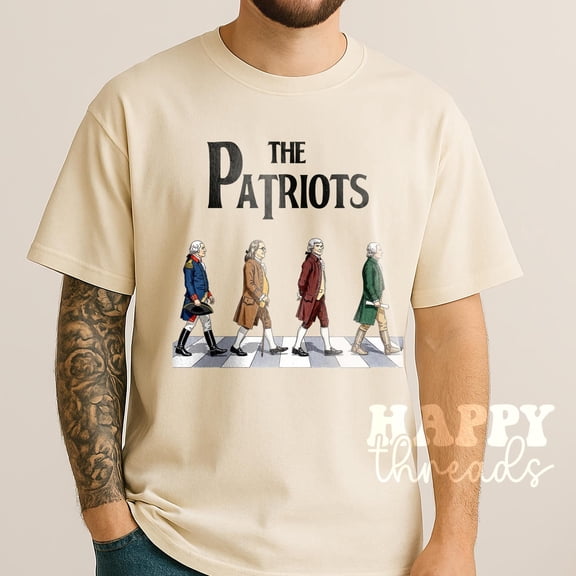 The Patriots T-Shirt: Founding Fathers Abbey Road Parody - 4th of July Tee