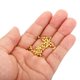 thumbnail image 4 of Uxcell 3mm 18K cuentas espaciadoras de oro relleno para hacer joyas, paquete de 260 cuentas redondas de metal, cuentas de latón, doradas, 4 of 7