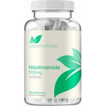 Clear Formulas Nicotinamide Vitamin B3 Niacinamide Capsules 500mg, Skin Health, 180 Count