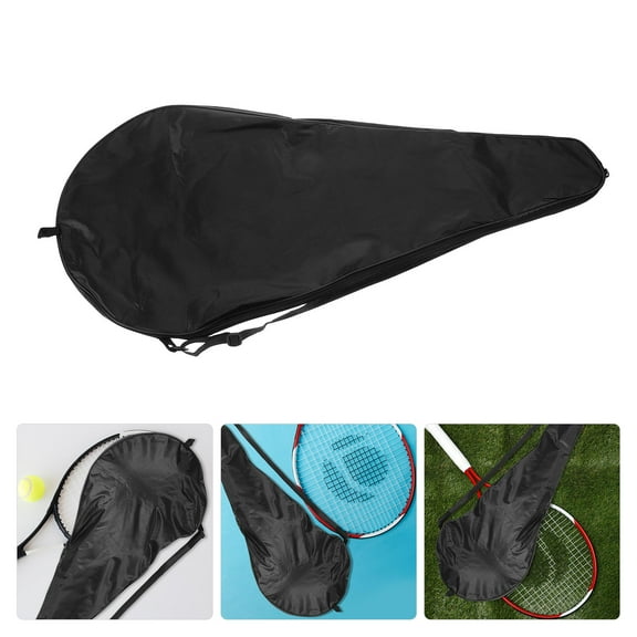 Beaupretty Tennis Racquet Bag Tennis Racket Cover Black Oxford Cloth for Outdoor Sports 1Pack