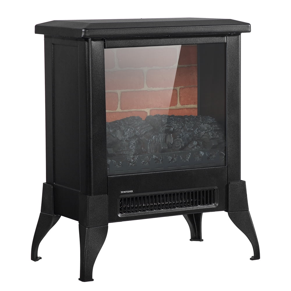14" 1400w Fireplace Fake Wood, Heating Wire, One Rocker Flame Switch Button, One Rocker Heating Switch Button, One With Ntc Temperature Control Knob