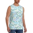 thumbnail image 2 of Daiia Butterflies Printed Men's Tank Tops,Casual Soft Sleeveless Gym Muscle Shirts Bodybuilding Tee-Medium, 2 of 8