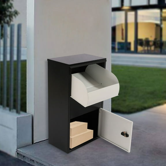 Miumaeov Extra Large Steel 2 Slot Locking Mailbox, Scratch Resistant