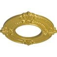 thumbnail image 3 of Ekena Millwork 9"OD x 4 1/8"ID x 5/8"P Benson Ceiling Medallion (Fits Canopies up to 4 1/8"), Hand-Painted Rich Gold, 3 of 7