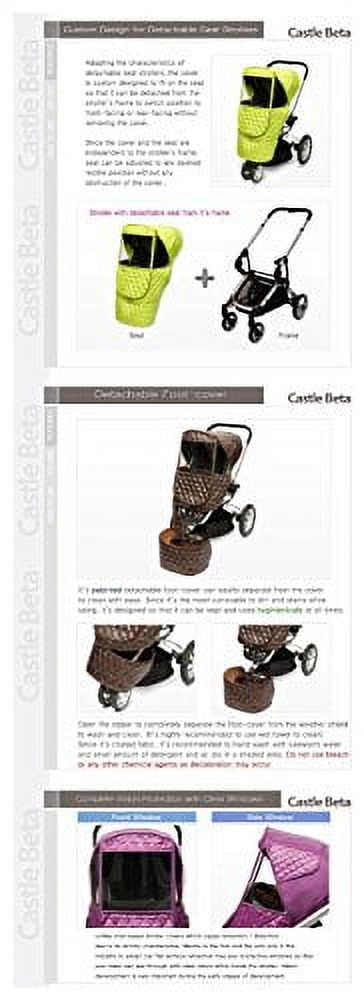 Manito Castle Beta Stroller Weather Shield (Navy)