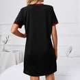thumbnail image 6 of Dyegold Sundresses for Women Casual Beach - Sun Dresses Women Summer Casual Round Neck Short Sleeve Solid Color Loose Midi Sundress ​Plus Size Tshirt ​Party ​Dress, 6 of 6