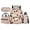 Ladybug Daisy, variant on Jeiento Sloth 17 Inch Backpack Set 4-Piece Lunch Bag Pencil Case Water Bottle Holder Pink Cherry Blossom Lightweight Durable Large Capacity for Boys Girls Kids Students