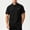 Black, variant on Men's Summer Breathable Polo Shirt, Loose Fit Short Sleeve Work Shirt with Chest Pocket and Emblem Size M-5XL Black