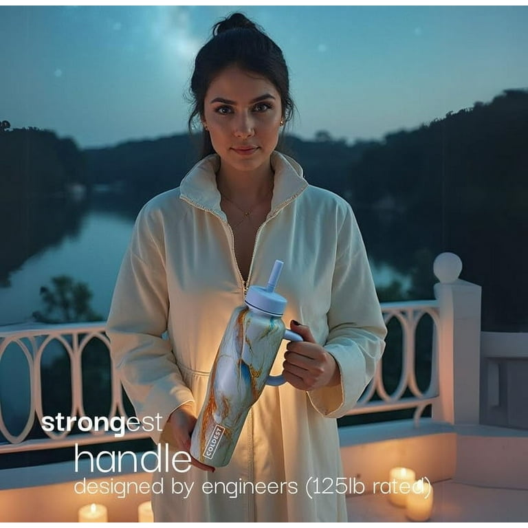 Coldest Tumbler 36 oz Black Leopard: Stainless Steel, Double