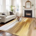 thumbnail image 2 of 5'x8' Area Rugs, Yellow Beige Indoor Outdoor Area Rug for Living Room Bedroom, Modern Oil Painting Abstract Art Washable Bathroom Rugs Kitchen Floor Carpet Mats Home Decor Aesthetic, 2 of 8