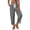 Black, variant on Womens Summer Striped Cropped Pants Elastic Waist Drawstring Wide Leg Pants with Pockets for Daily Casual Wear Red