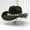 Army Green, variant on Stylish Western Cowboy Hat For Women Men Featuring Large Round Gemstone Fringe Rhinestone Decorations Ideal Party Event Accessory ,One Size