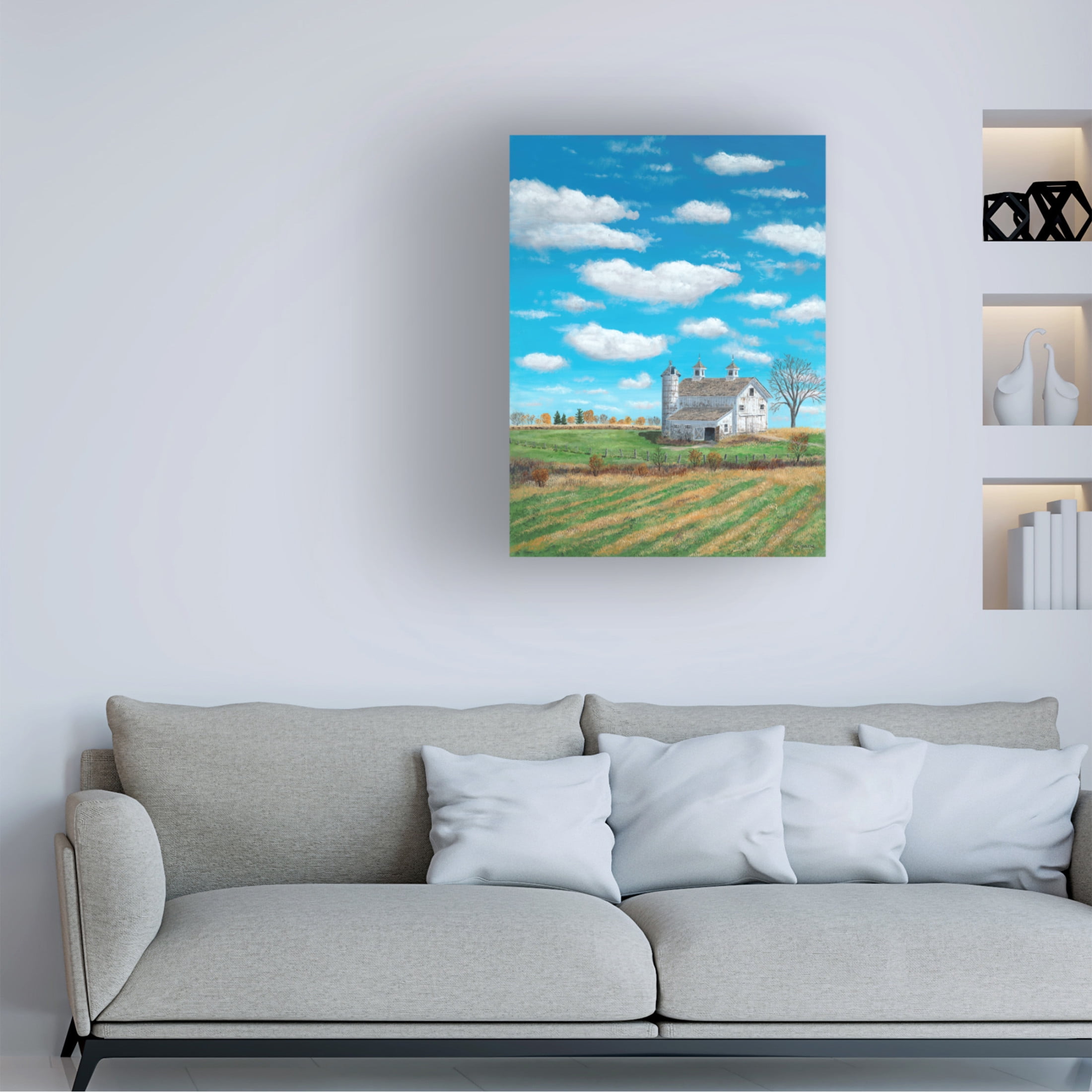 Canvas Wall Art - Bob Fair 'Autumn Skies' Wall Art for Living Room, Bedroom, or Office Décor by Trademark Fine Art - 14 x 19 Inches