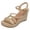 Beige, variant on Women's Wedge Platform Sandals Classic Strappy Open Toe Wedges Heels Elegant Tassel Ankle Strap Espadrilles Dress Shoes Black Size 6