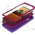 thumbnail image 5 of Galaxy S10 Plus Case Galaxy S10+ Case for Samsung Galaxy S10 Plus Case Military Drop Shockproof  Heavy Duty Rugged 3 in 1 Protection Cover for Galaxy S10 Plus S10+ Phone Case (Purple+Rose Red), 5 of 9