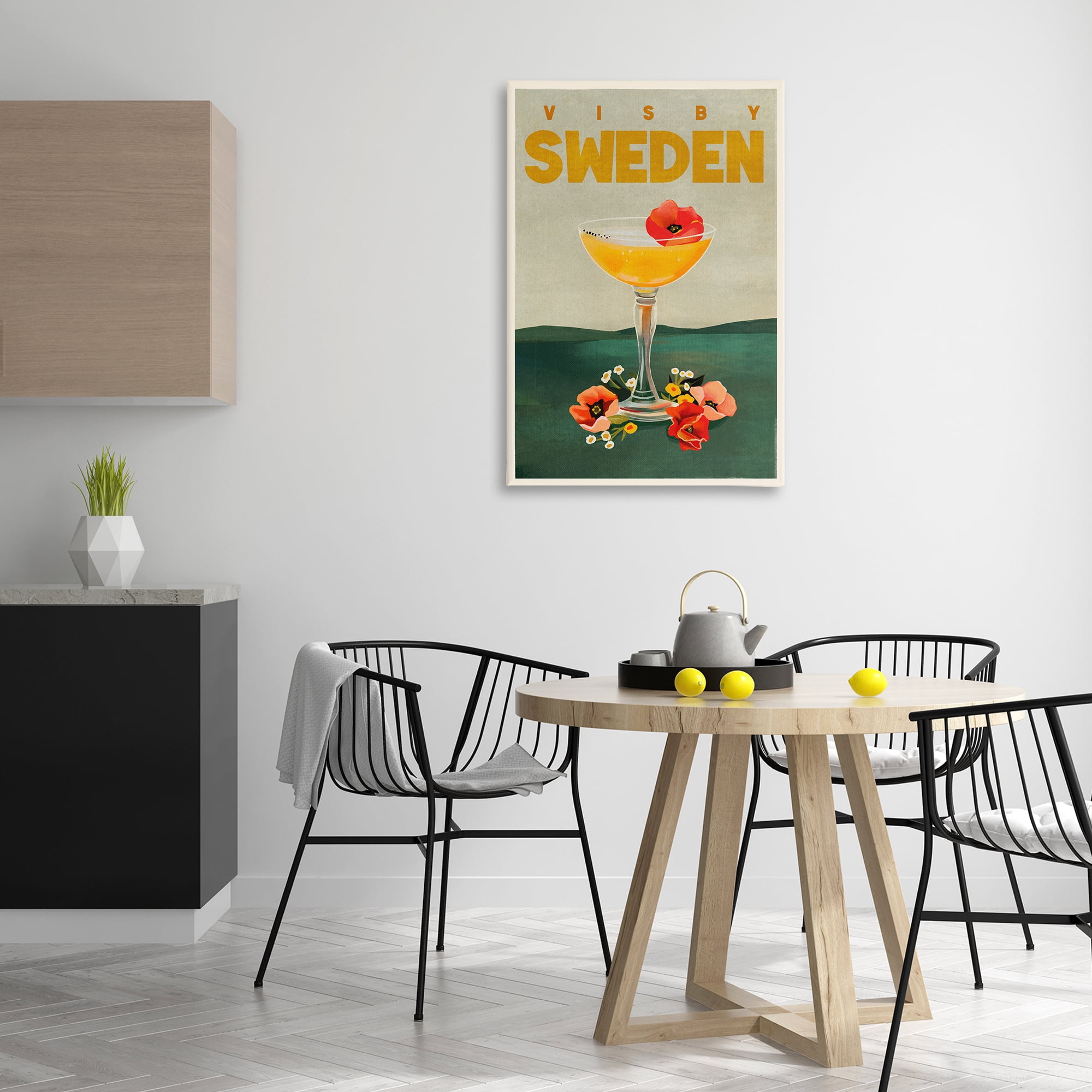 Stupell Industries Visby Sweden Cocktail Food & Beverage Painting Wrapped Canvas Art Print Wall Art, 24 x 36