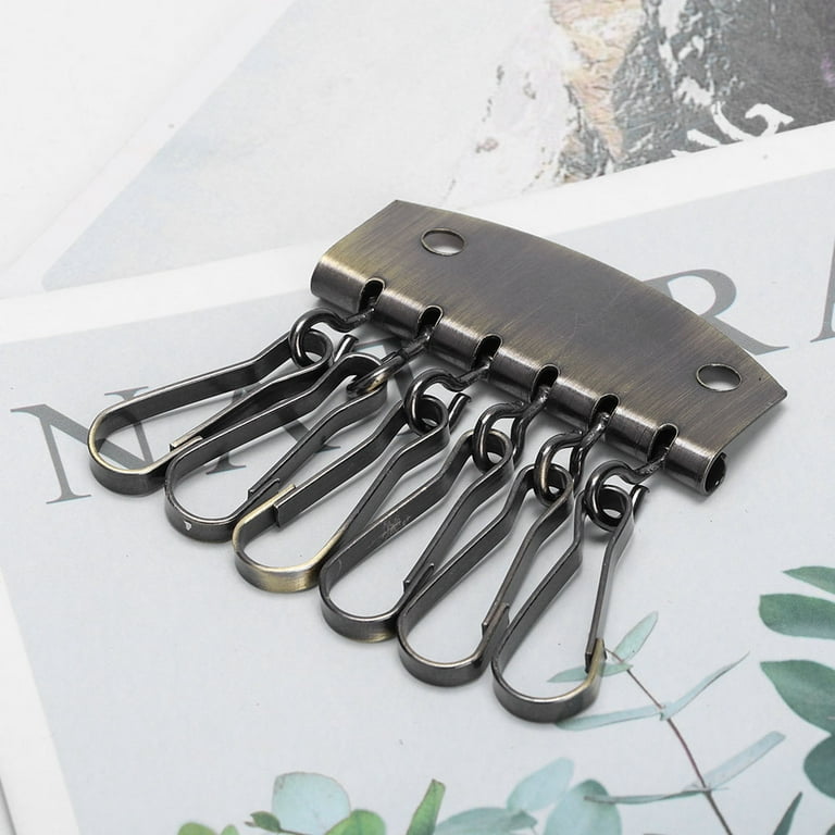 1 x Metal key holder key row keyring organnizer with 6 snap hook