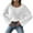 White, variant on HAiming Women's Trendy off Shoulder Sweater Solid Long Sleeve Creneck Pullover Ribbed Knit Casual Loose Jumper Tops