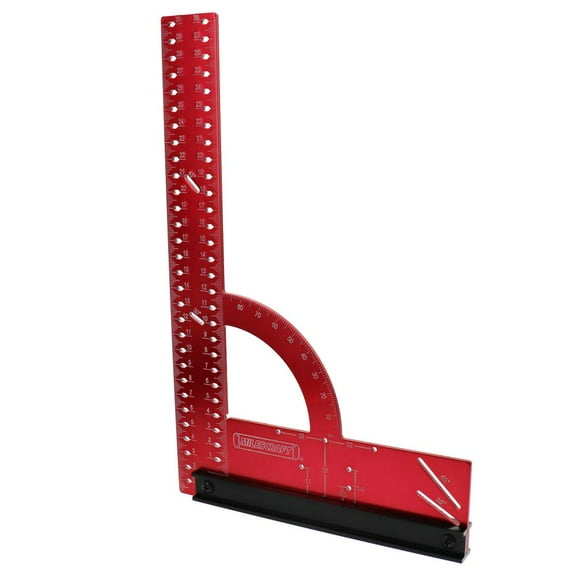 Milescraft 8410 MC-Square300 Imperial Framing Square 12 x 8 Aluminum Carpenter Square for Woodworking with Removeable Fence
