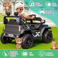 thumbnail image 4 of Funcid 12 Volt Ride on Truck, Ride on Toys for Toddlers with Remote Control, Electric Cars, Ride on Cars w/ 3-point Safety Belts, Built-in Music, Bright LED Headlights, Spring Suspension, Black, 4 of 7