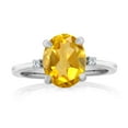 thumbnail image 2 of Gem Stone King 925 Sterling Silver Ring Citrine Moissanite (2.43 Cttw), 2 of 5