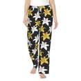 thumbnail image 2 of Goofa Lilies Flowers Printed Soft Pajama Pants for Women, Wide Leg Comfy Casual Lounge Yoga Pants-Small, 2 of 9
