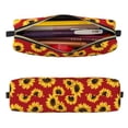 thumbnail image 2 of Balery Sunflowers On Red Estuche de Lápices de Cuero Impreso, Estuche para Suministros de Arte, Estuche de Lápices con Cremallera, Estuche de Almacenamiento de Papelería, 2 of 7