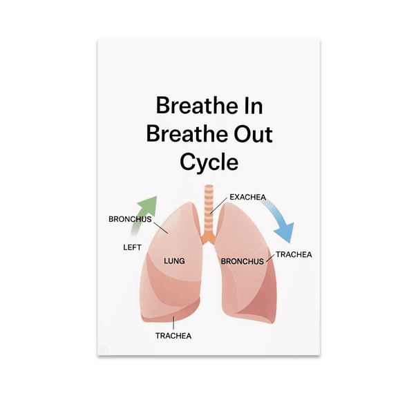 Respiratory System Wall Art - Science Enthusiast - 13x19 Poster Print