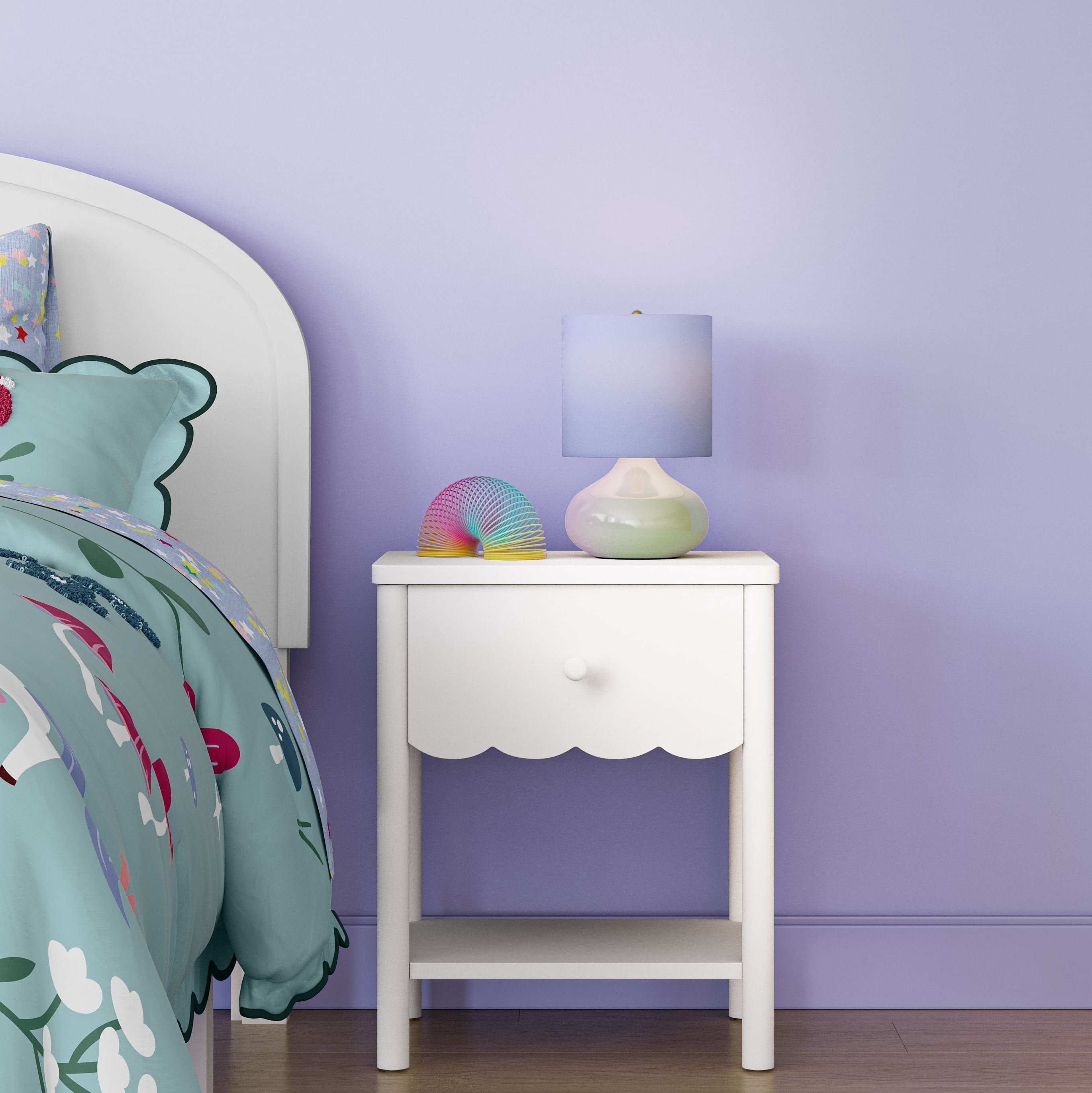 Mainstays Kids 14" Iridescent Table Lamp with Aqua Shade