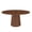 Walnut, variant on Round Dining Table, Legahome Modern 47" Kitchen Table for 4, Circle Dining Table with 1.2" Thick Tabletop & Wood Strip Pedestal Base, Wood Dinner Table for Dining Room Kitchen, Walnut