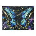thumbnail image 5 of Blue Butterfly Tapestry Boho Floral Tapestries Botanical Moon Phase Tapestry Aesthetic Large Tapestry Teal Wall Tapestry for Bedroom Living Room Dorm, 5 of 6