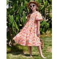 thumbnail image 3 of Arshiner Tween Girl Blue Easter Summer Dresses Fancy Beach Tiered Midi Dress with Pockets for 9-10 Years, 3 of 6