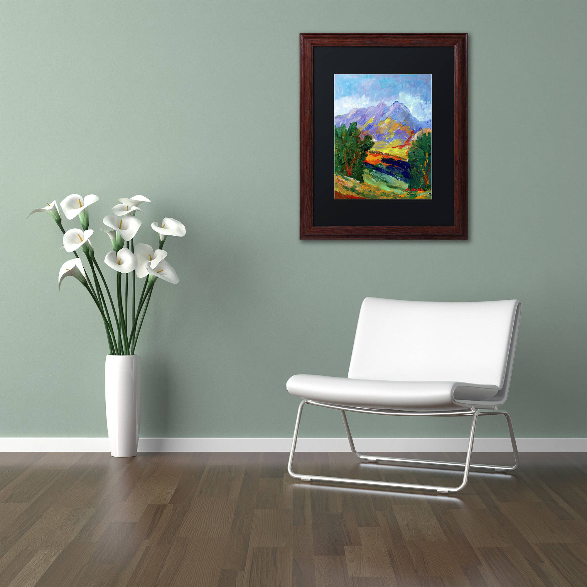Trademark Fine Art "Autumn Amber California North" Canvas Art by Manor Shadian Black Matte, Wood Frame