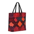 thumbnail image 3 of Single Shoulder Bag Convenience Bag 19.6×15.7×5.9in Light And Weight-Free Main Pocket Large Portable And Single Shoulder Back Red Colorful Houndstooth Hand-Drawn Sketch_2, 3 of 7