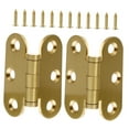 thumbnail image 5 of WHAMVOX  2 Pcs Copper Door Hinges Furniture for Cabinet Doors Golden, 5 of 8
