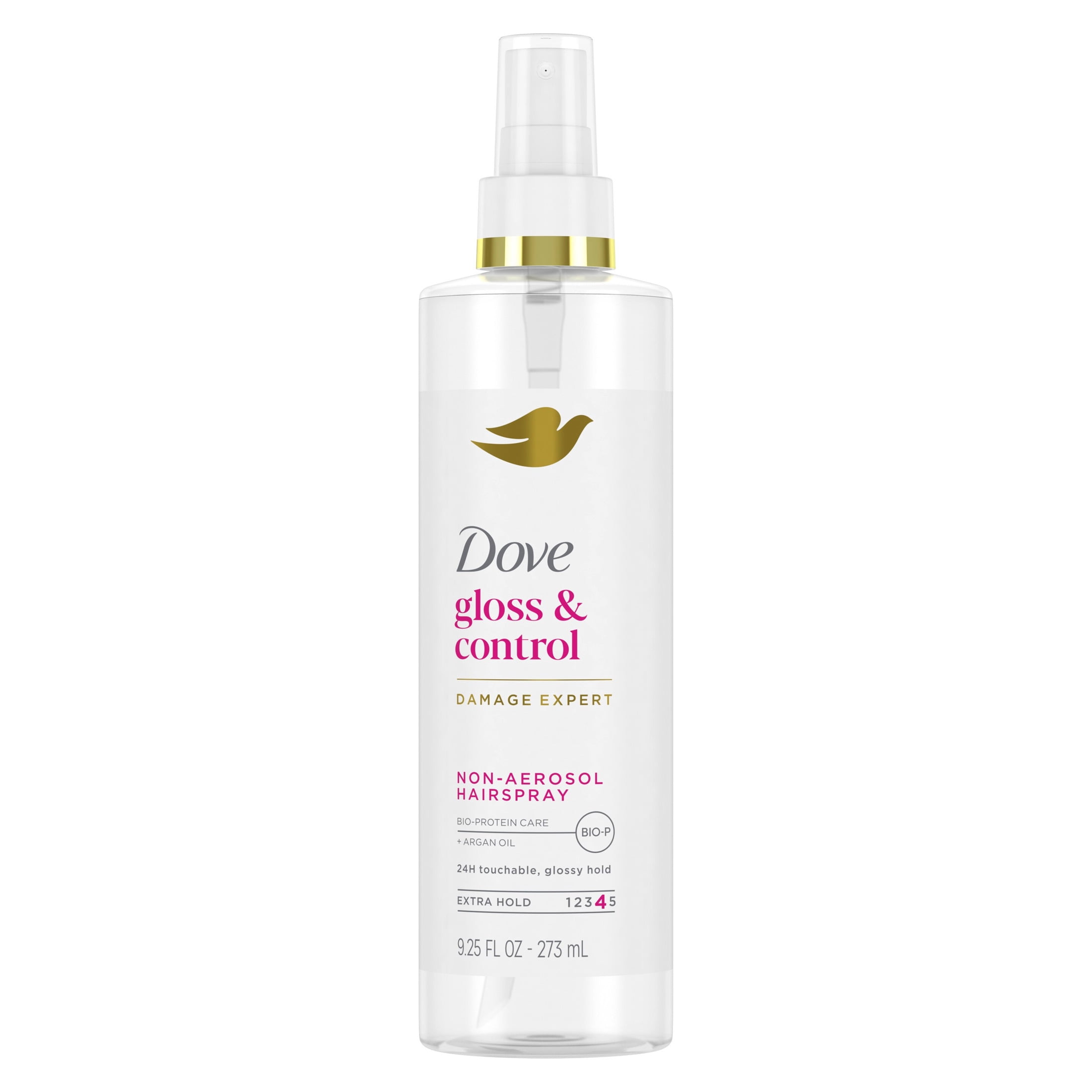 (2 pack) Dove Extra Hold Styling Hairspray For Long-Lasting Hold & Shine Gloss & Control Hairspray Non-Aerosol For 24H Touchable, Glossy Hold ,9.25 fl oz