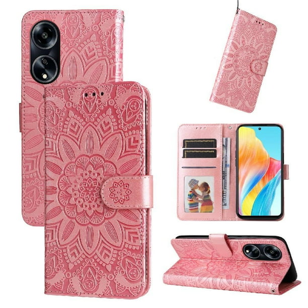 Funda tipo cartera GANGXUN para OPPO A98 , diseño girasol, cuero PU, soporte, cierre magnético, tarjetero