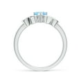 thumbnail image 2 of ANGARA Natural Solitaire Aquamarine Heart Ring with Diamond Accents in 14K White Gold for Women (Size-5mm) | March Birthstone, Birthday, Anniversary, Jewelry Gift for Women | Natural Aquamarine Ring, 2 of 8