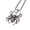 Silver with chain, variant on Men's Stainless Steel Vintage Personality Domineering Evil Skull Skeleton Spider Biker Pendant Necklace Gothic Lucky Amulet Black Free Chain