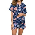 thumbnail image 2 of HaoXianJian Womens Button Up Pajama s Floral Pajamas s Sleepwear Shorts Loose Fitted Comfortable Causal Pajamas for Women, 2 of 5