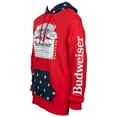 thumbnail image 3 of Budweiser Bottle Label and Patriotic Stars Hoodie-Small, 3 of 7