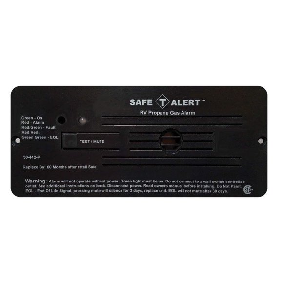 Alarma de gas propano/LP Safe T Alert 30-442-P-BL 12 V con montaje empotrado