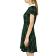 thumbnail image 5 of INSPIRE CHIC Women's Peter Pan Collar Puff Sleeves Above Knee Plaid Grid Dress, 5 of 8