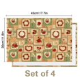 thumbnail image 3 of Pioneer Flower Floral Print Pattern Summer Linen Placemats Set Of 4, Washable Non-Slip Heat Resistant Table Mats for Kitchen, 12x18 Inch, 3 of 6